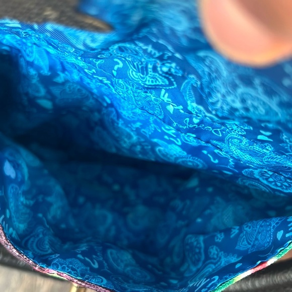 Desigual Boho Multicolor Butterfly Flower Bag With Vegan Black Leather T… - Picture 9 of 13